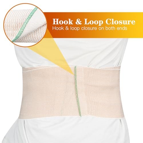 2er-Pack 4 Zoll Premium-Elastikbandage, Wiederverwendbare Klettverschluss-Kompressionsbandage für Knie, Knöchel, Handgelenke, Beine, Körper