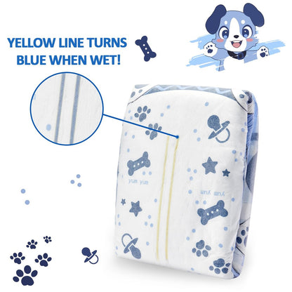 Littleforbig Adjustable Klettverschluss-Stoffwindel für Erwachsene mit Druckknöpfen - 2 Stück - Little Blue BabyFur (Medium 28"-38")