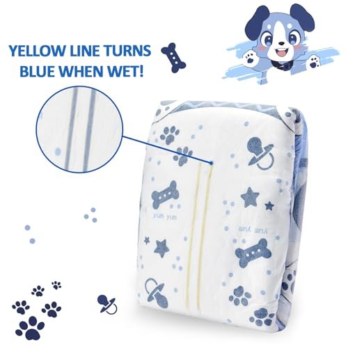 Littleforbig Adjustable Klettverschluss-Stoffwindel für Erwachsene mit Druckknöpfen - 2 Stück - Little Blue BabyFur (Medium 28"-38")