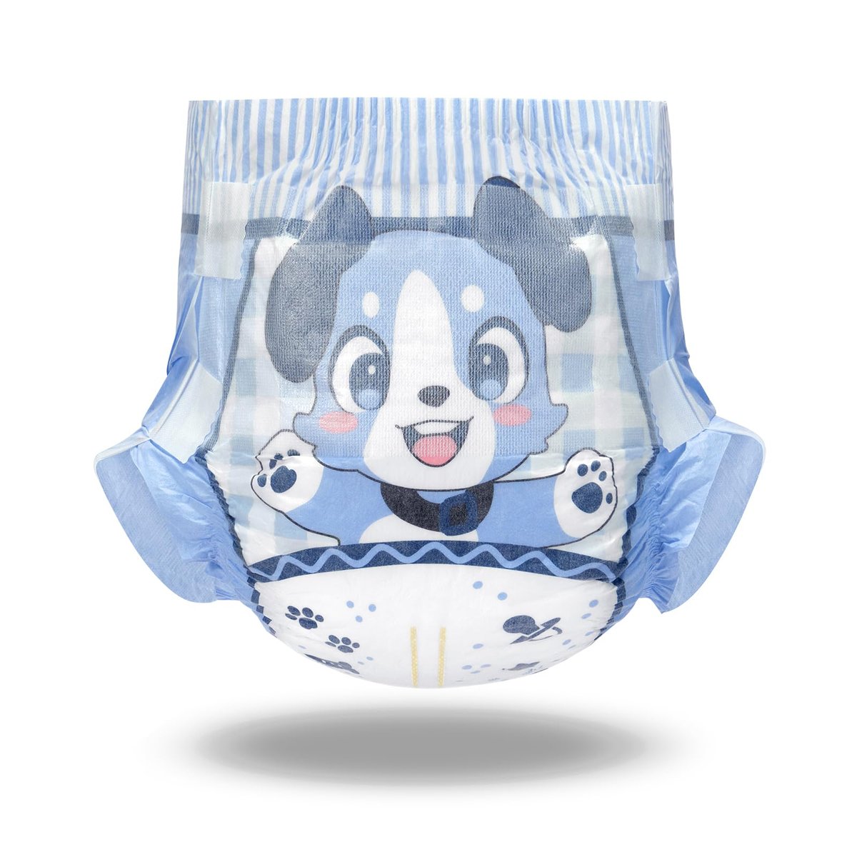 Littleforbig Adjustable Klettverschluss-Stoffwindel für Erwachsene mit Druckknöpfen - 2 Stück - Little Blue BabyFur (Medium 28"-38")