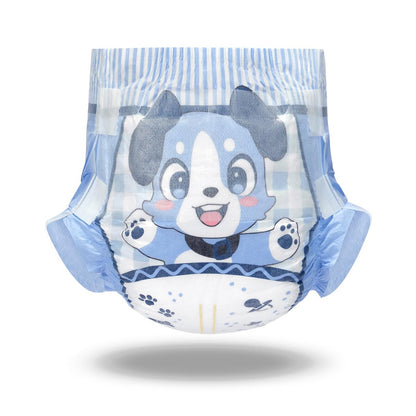 Littleforbig Adjustable Klettverschluss-Stoffwindel für Erwachsene mit Druckknöpfen - 2 Stück - Little Blue BabyFur (Medium 28"-38")