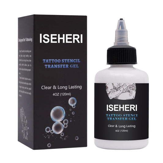ISEHERI Tattoo Transfer Gel, 120 ml Stencil Cream – Schnelle & klare Langzeitlösung für Tätowierer, Nachsorgeprodukte