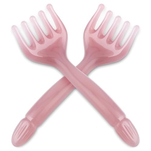 WY LIGHTING LEVEL 2 Stück Kopfmassagegerät Manuelle Haarmassage Kopfhautmassage Gua Sha Fünfkrallen Massagewerkzeug Kamm Tragbar Handheld Harz Entspannungswerkzeug für Vatertag Muttertag Geschenke (Pink Lila)