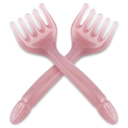 WY LIGHTING LEVEL 2 Stück Kopfmassagegerät Manuelle Haarmassage Kopfhautmassage Gua Sha Fünfkrallen Massagewerkzeug Kamm Tragbar Handheld Harz Entspannungswerkzeug für Vatertag Muttertag Geschenke (Pink Lila)