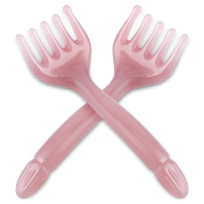 WY LIGHTING LEVEL 2 Stück Kopfmassagegerät Manuelle Haarmassage Kopfhautmassage Gua Sha Fünfkrallen Massagewerkzeug Kamm Tragbar Handheld Harz Entspannungswerkzeug für Vatertag Muttertag Geschenke (Pink Lila)