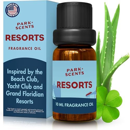 Park Scents Resorts – Floridian Theme Park Luxus Hotel Duftöl – Klee, Aloe, Zitrus & Gänseblümchen Duftende ätherische Öle für Diffuser, Zuhause, Aromatherapie, Geschenke für Frauen, Schwester, Gastgeberin (10ml)