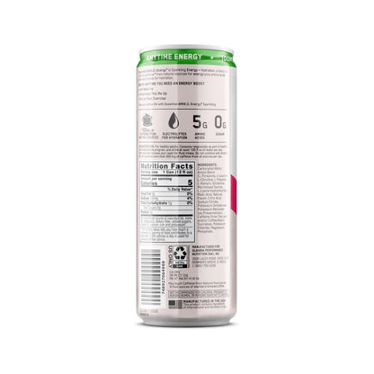 Optimum Nutrition Amino Energy Sparkling Hydration Drink, Elektrolyte, Koffein, Aminosäuren, BCAAs, Zuckerfrei, Cocoberry Breeze, 12 x 355 ml