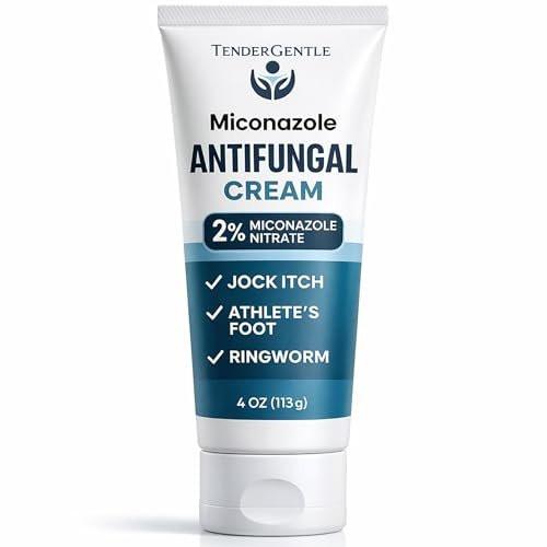 TenderGentle Miconazol Antimykotikum Creme für die Haut – 4 oz Miconazolnitrat gegen Juckreiz, Fußpilz, Ringelflechte und Sportlerjucken