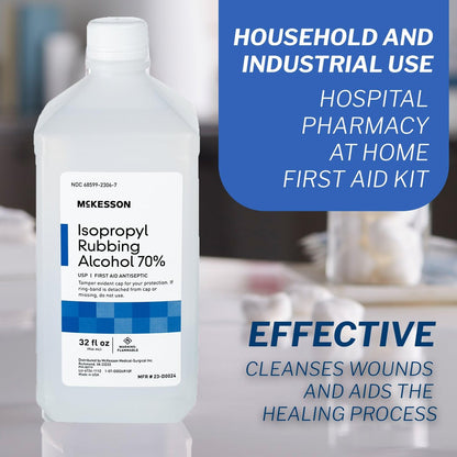 McKesson Isopropylalkohol 70% [2er-Pack] USP Erste-Hilfe-Antiseptikum, 32 oz
