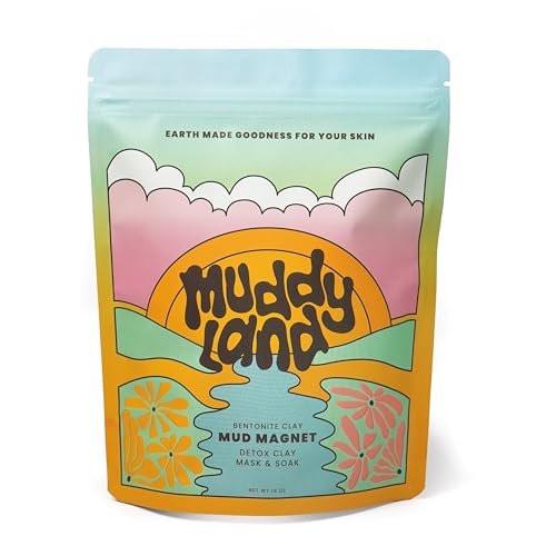 Bentonit-Tonerde Detox-Mud-Bad & Ganzkörper-Maske - Magnetisches Tonerdebad mit Bittersalz, Körper- & Gesichtsmaske, Geschenk für Sie - Mud Magnet von Muddyland