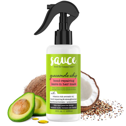 SAUCE BEAUTY Bond-Repairing Leave-In Hair Mask, Guacamole Whip – 236 ml (8 fl oz)