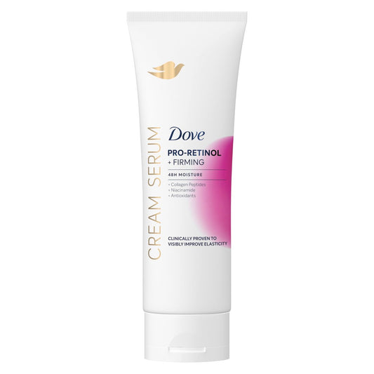 Dove Cream Serum Pro-Retinol + Straffung für Elastizität und Festigkeit mit Kollagenpeptiden, Niacinamid und Antioxidantien Lotion, 237 ml