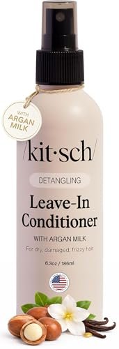 Kitsch Argan Milk Leave-In Conditioner Spray – Pflegender Haarentwirrler für lockiges, welliges, feines, trockenes & geschädigtes Haar – Silikonfrei | Ideales Geschenk für Frauen – 6,3 oz
