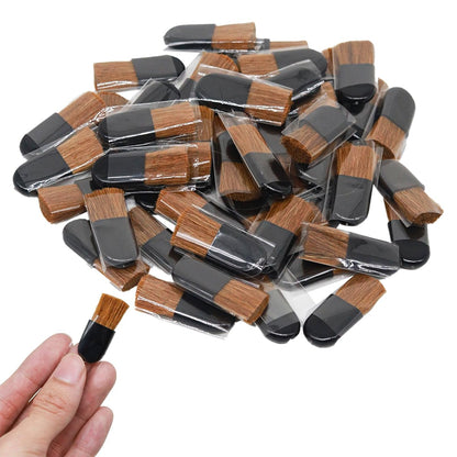 50er-Pack Mini Rougepinsel, tragbar und flauschig – Einweg-Make-up-Pinsel, loser Puderpinsel, Gesichtspinsel, kleine Puderpinsel für Reisen, Kosmetikwerkzeuge zum Mischen von Flüssigkeiten und Cremes