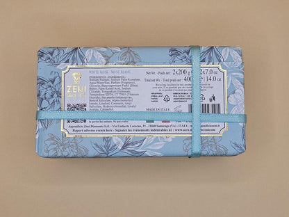 Weißer Moschus Fein Triple Milled Seifenstücke, Doppelpack, 198 g pro Stück, aus Italien
