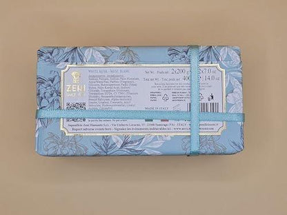 Weißer Moschus Fein Triple Milled Seifenstücke, Doppelpack, 198 g pro Stück, aus Italien