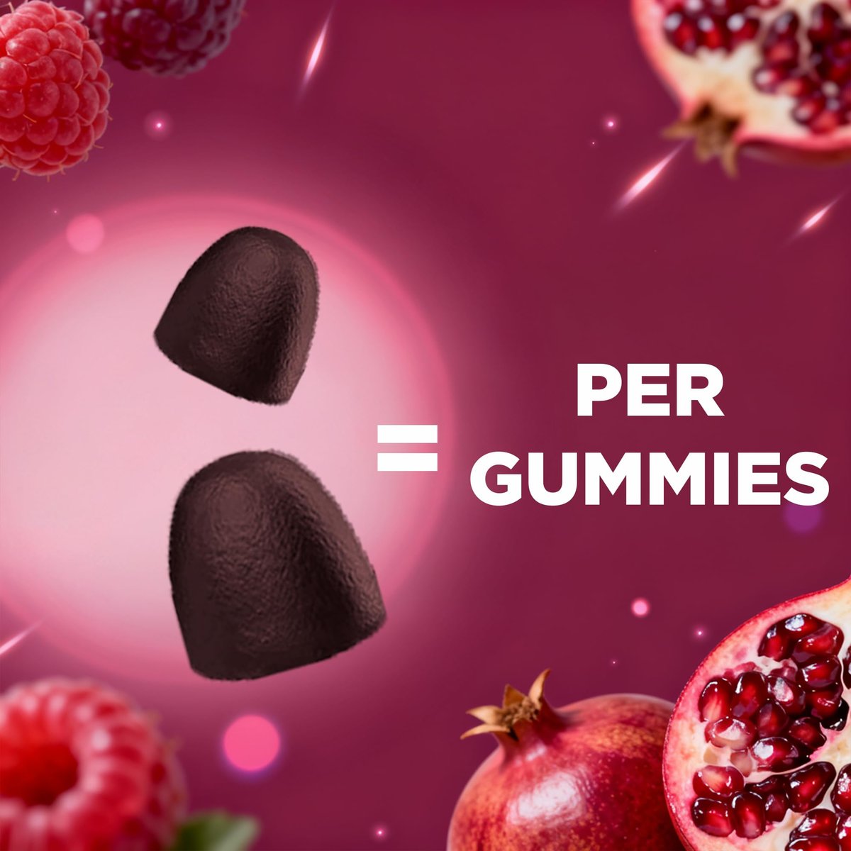 Vitamatic Rote-Bete-Gummibärchen mit B6, B12, Traubenkern, Granatapfel & Nicotinamid – Pflanzlicher Extrakt – Vegan, Nicht-GVO – Nahrungsergänzungsmittel – 60 Stück