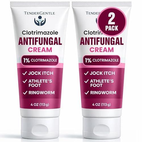 Clotrimazol Antimykotikum Creme für die Haut - 2er-Pack mit 118 ml Clotrimazol Creme gegen Juckreiz, Fußpilz und mehr