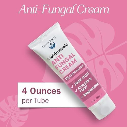TenderGentle Clotrimazol Creme – Antimykotische Hautcreme bei Juckreiz, Fußpilz & mehr (4 oz, 1er-Pack)