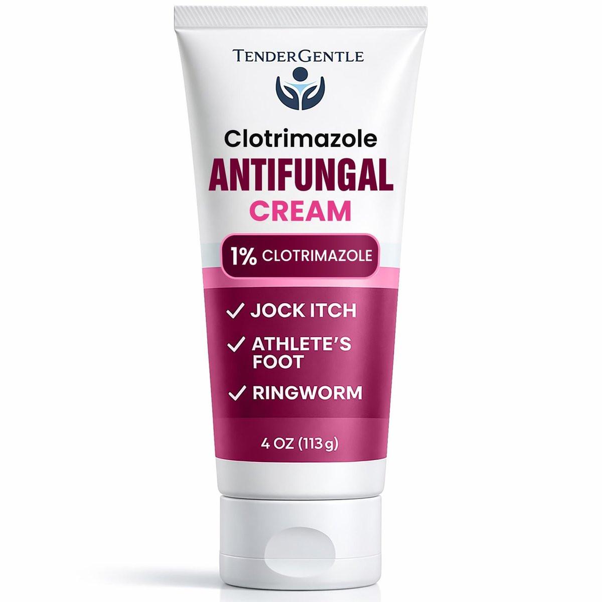 TenderGentle Clotrimazol Creme – Antimykotische Hautcreme bei Juckreiz, Fußpilz & mehr (4 oz, 1er-Pack)