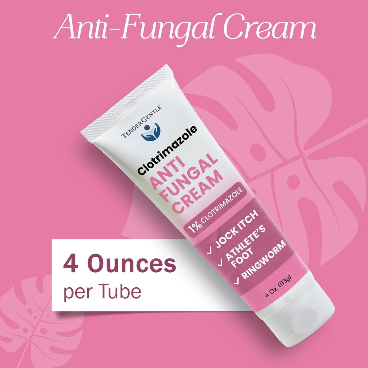 TenderGentle Clotrimazol Creme – Antimykotische Hautcreme bei Juckreiz, Fußpilz & mehr (4 oz, 1er-Pack)