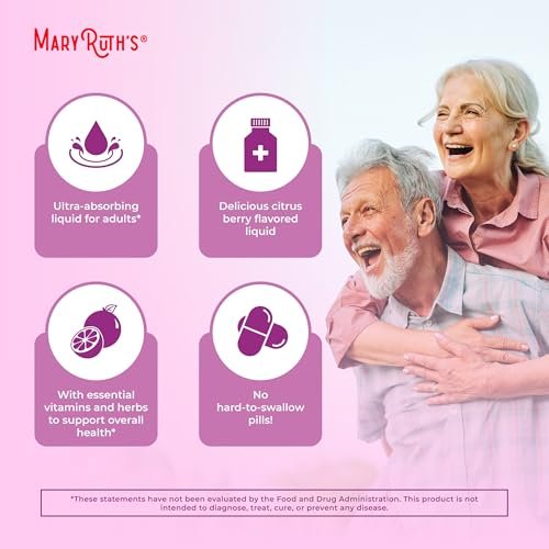 MARYRUTH'S Organics Sea Moss + Immun- & Energie-Liposomal | Irisches Meermoos | Vitamin B12 | Vitamin E | Holunderbeere | Hagebuttenöl | Orangenöl | Immununterstützung | Vegan | Zuckerfrei | 7,6 oz