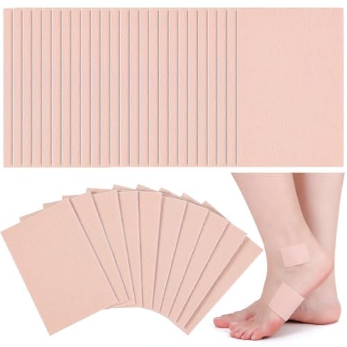 Shynek 45 Blätter Moleskin für Füße – Blasenpflaster, hautfreundliches Moleskin-Pad gegen Reibung, für Wanderschuhe, zur Blasenprävention (Hellbraun)