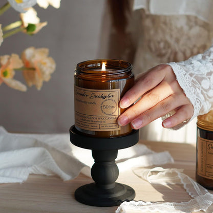 Liofeve Lavendel Eukalyptus Kerzen für Zuhause Duftend - 8oz Aromatherapie Kerzen für Entspannung Angst Stressabbau Ungiftig, Beruhigende Kerzen Geschenke für Frauen Entspannendes Bad Yoga Meditation