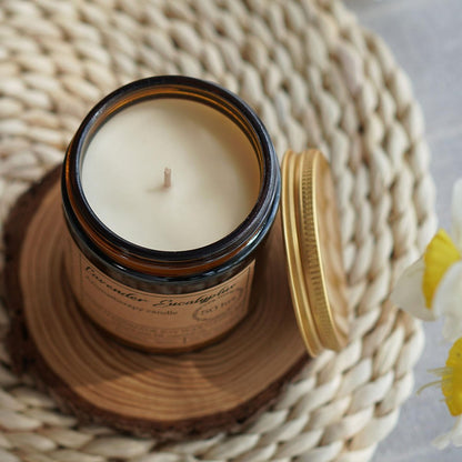 Liofeve Lavendel Eukalyptus Kerzen für Zuhause Duftend - 8oz Aromatherapie Kerzen für Entspannung Angst Stressabbau Ungiftig, Beruhigende Kerzen Geschenke für Frauen Entspannendes Bad Yoga Meditation