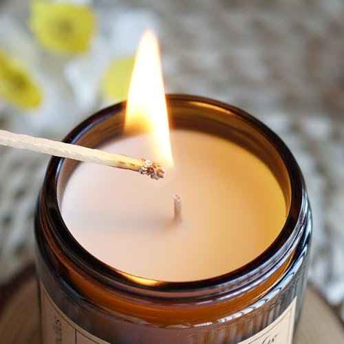 Liofeve Lavendel Eukalyptus Kerzen für Zuhause Duftend - 8oz Aromatherapie Kerzen für Entspannung Angst Stressabbau Ungiftig, Beruhigende Kerzen Geschenke für Frauen Entspannendes Bad Yoga Meditation