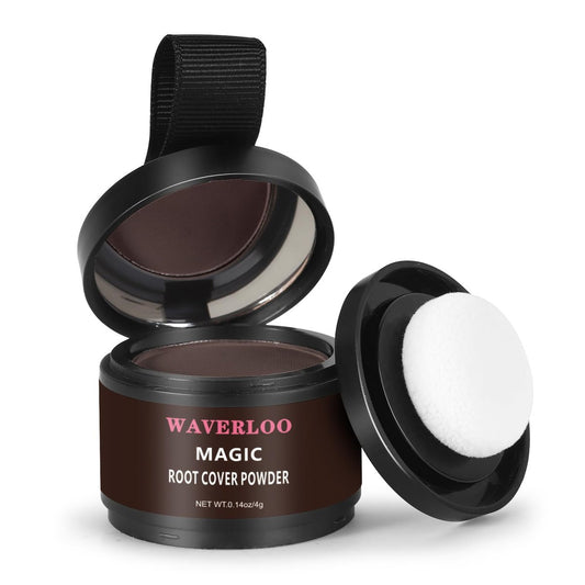Waverloo Magic Root Cover Up – Dunkelbraun, 4 g – Haaransatz-Puder gegen Haarausfall & hohe Stirn – wasserfest, schweißfest