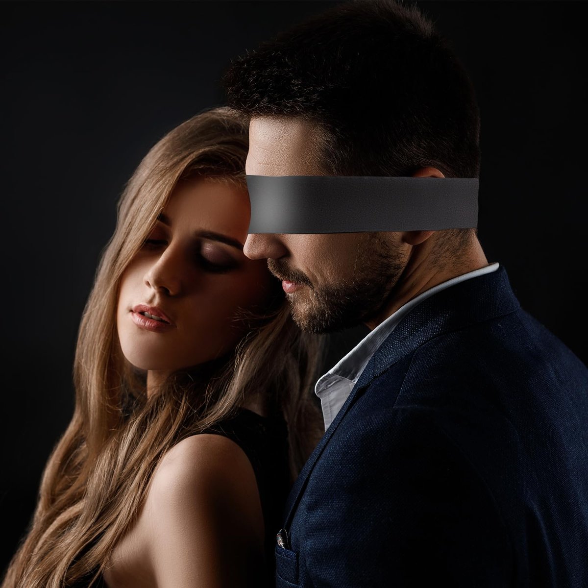 2er-Pack Satin Schlafmaske für Damen und Herren – Seidige Augenmaske für erholsamen Schlaf, Reisen, Meditation – 150 cm/59 Zoll (Schwarz + Rot)