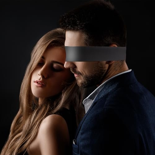 2er-Pack Satin Schlafmaske für Damen und Herren – Seidige Augenmaske für erholsamen Schlaf, Reisen, Meditation – 150 cm/59 Zoll (Schwarz + Rot)