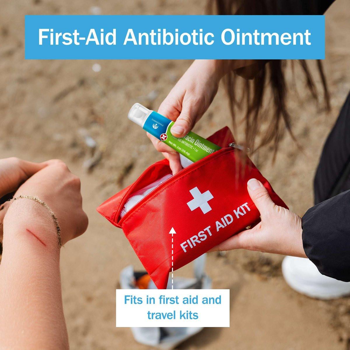 Bacitracin Antibiotische Salbe mit Zink USP – 1 oz topische Erste-Hilfe-Salbe zur Vorbeugung von Infektionen bei kleinen Schnitten, Schürfwunden und Verbrennungen