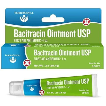 Bacitracin Antibiotische Salbe mit Zink USP – 1 oz topische Erste-Hilfe-Salbe zur Vorbeugung von Infektionen bei kleinen Schnitten, Schürfwunden und Verbrennungen