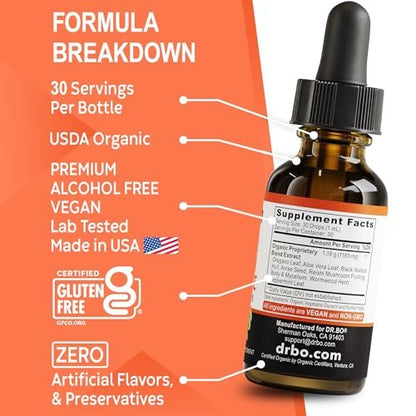 DR. BO Candi Cleanse Unterstützungstropfen - Bio Oreganoöl & Schwarze Walnuss Wermut - Extra starke Balance-Komplex, natürliche orale Darmreinigung Entgiftung 30 ml