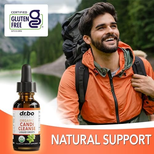 DR. BO Candi Cleanse Unterstützungstropfen - Bio Oreganoöl & Schwarze Walnuss Wermut - Extra starke Balance-Komplex, natürliche orale Darmreinigung Entgiftung 30 ml