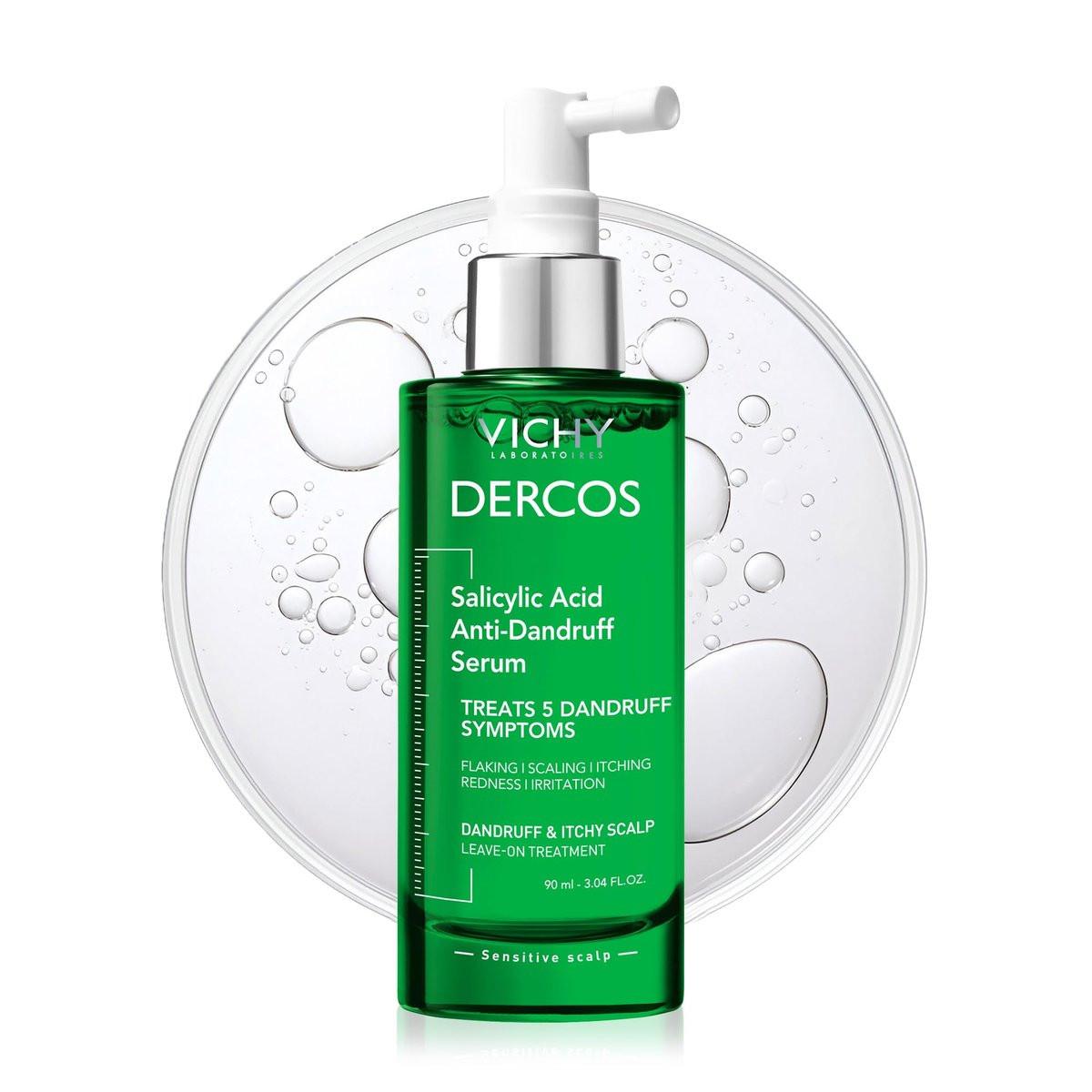 Vichy Dercos Anti-Schuppen Serum mit Salicylsäure – Beruhigende Kopfhautpflege gegen Schuppen, Juckreiz und Trockenheit, 3 Fl. Oz.