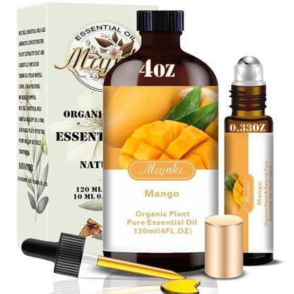Mango Ätherisches Öl – Mango Duftöl für Diffuser, Luftbefeuchter, DIY Kerzen, Seife, süßer tropischer Duft, Zuhause, Geschenk bereit – MLYNKL Mango Öle (130 ml)