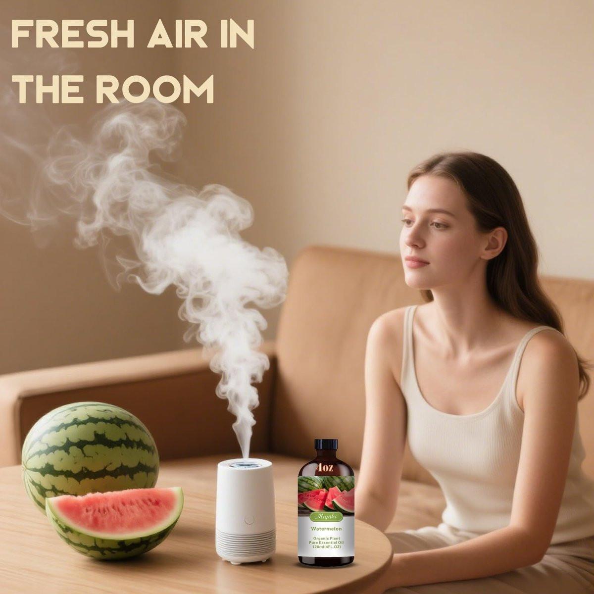 Wassermelone Duftöl – Wassermelone Duftöl für Diffuser, Luftbefeuchter, DIY Kerzen, Seife, Frischer Duft, Sommer, Geschenkfertig – MLYNKL Wassermelone Öle (130 ml / 4,33 fl oz)