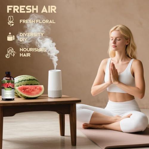Wassermelone Duftöl – Wassermelone Duftöl für Diffuser, Luftbefeuchter, DIY Kerzen, Seife, Frischer Duft, Sommer, Geschenkfertig – MLYNKL Wassermelone Öle (130 ml / 4,33 fl oz)