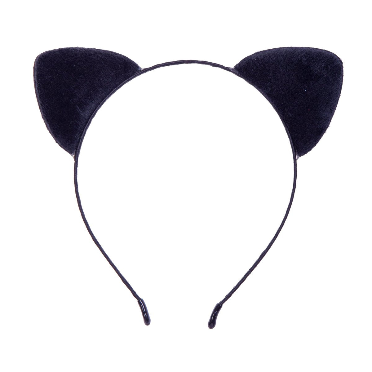 Vonokee Samt Katzenohren Stirnband – Schwarzes Plüsch-Katzenkopfband für Halloween, Kostümpartys und den täglichen Gebrauch