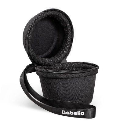 Babelio Tragbare Reisehülle für Babelio Pocket Mini Weißes Rauschgerät, Doppelstich-Reißverschluss - Perfekt für Reisen (NUR HÜLLE - Textil Schwarz)