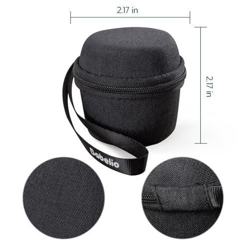 Babelio Tragbare Reisehülle für Babelio Pocket Mini Weißes Rauschgerät, Doppelstich-Reißverschluss - Perfekt für Reisen (NUR HÜLLE - Textil Schwarz)