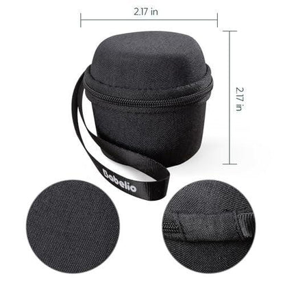Babelio Tragbare Reisehülle für Babelio Pocket Mini Weißes Rauschgerät, Doppelstich-Reißverschluss - Perfekt für Reisen (NUR HÜLLE - Textil Schwarz)