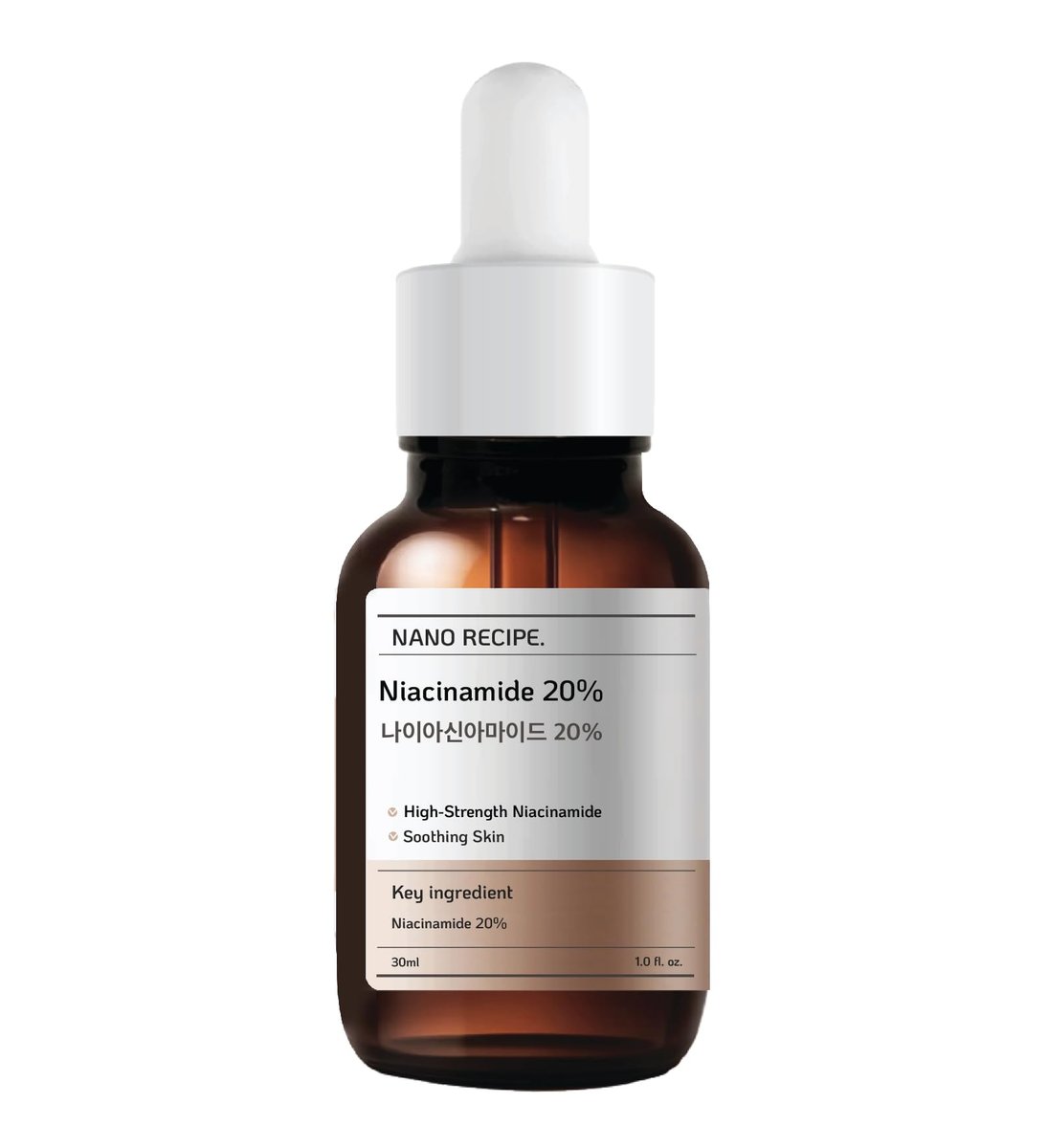 Niacinamid 20% Konzentrat Serum – Hochwirksame Unreinheiten-Kontrolle, Porenverfeinerung und Hautton-Korrektur – Reiner Inhaltsstoff für einen glatten, ebenmäßigen Teint – 30 ml