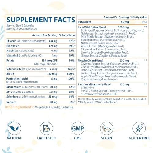 Verdanthus 31-in-ONE Detox und Leberreiniger – Schnelle Ganzkörper-Detox-Kur mit natürlichen Kräutern, 60 Kapseln – Hergestellt in den USA