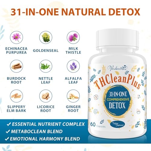 Verdanthus 31-in-ONE Detox und Leberreiniger – Schnelle Ganzkörper-Detox-Kur mit natürlichen Kräutern, 60 Kapseln – Hergestellt in den USA
