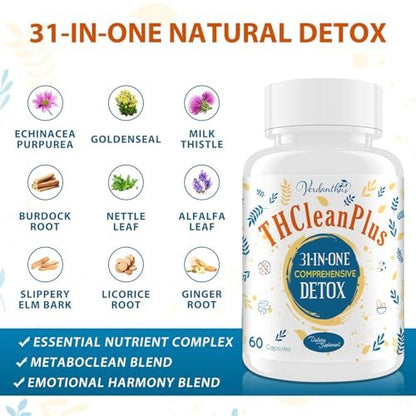 Verdanthus 31-in-ONE Detox und Leberreiniger – Schnelle Ganzkörper-Detox-Kur mit natürlichen Kräutern, 60 Kapseln – Hergestellt in den USA