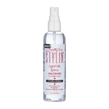 Simply Stylin' Light Silk Spray UNSCENTED – 4 Fl Oz, Klar